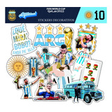 Stickers Argentina Campeon Qatar 2022 Messi Pack X 15 U. 5cm