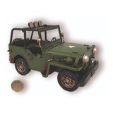 Jeep Antiguo Decorativo Metal Colección 16cm Replica Aescala