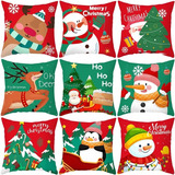 6pcs Funda De Cojín De Sofá De Navidad De Decoración