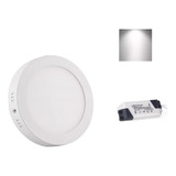 X10 Foco Panel Plafón Led 12w Sobrepuesto Redondo Luz Frio