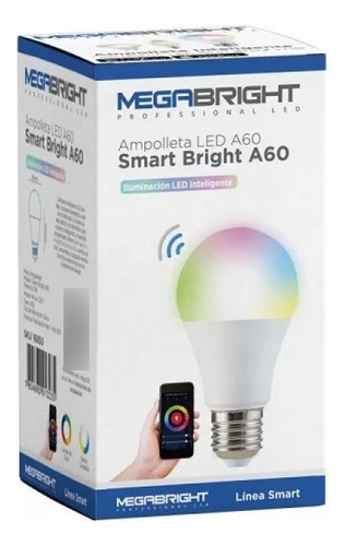 Ampolleta Led Smart Bright A60 10w E-27 Megabright