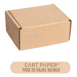 Cajas Cartón Autoarmable 10x10x5 /pack 25 Cajas/ Cart Paper