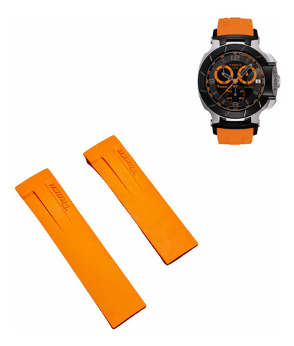 Correa Manilla Para Reloj Tissot T-race 2 Original Naranja