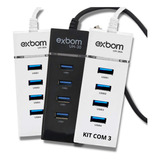 Kit 03 Hub Usb 3 0 4 Portas Entradas 9 Pinos Extensor Speed