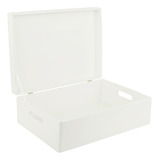 Caja De Almacenamiento Blanca Xl Con Tapa Y Asas