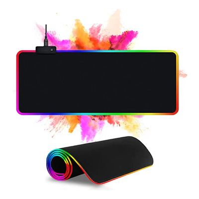 Free Wolf 300x800x4mm RGB Mouse Pad Gamer, Alfombrilla De Ratón Gamer Luz Led Tapete Mouse con Base De Goma Antideslizante, Tec0052-1 Alfombrilla Ratón Negro | MercadoLibre