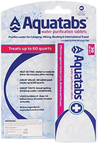 30 Tabletas Purificadoras De Agua Aquatabs 