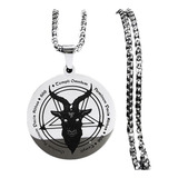 Collar Dije Cabra Diablo Pentagrama Invertido Baphomet 666