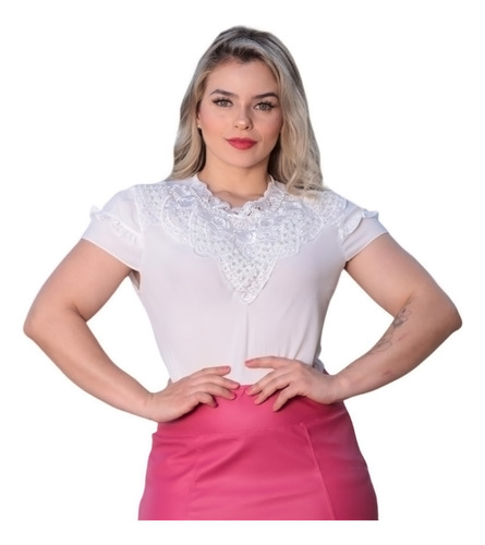 Blusa Feminina Com Manguinha Soltinha Barata Linda Modinha