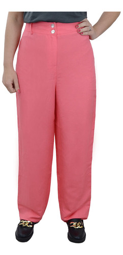 Calça Feminina Infini Social Linho Rosa - 73456