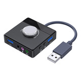 Tarjeta De Sonido Externa Usb 3 Puertos A Jack 3.5mm