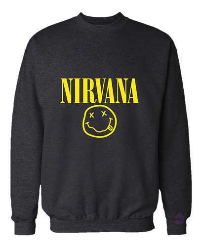 Saco Hoodies Diseño Nirvana Adulto Unisex Cuello Redondo