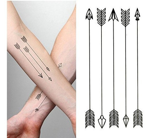 Set De 2 Tatuajes Temporales Flecha Cute