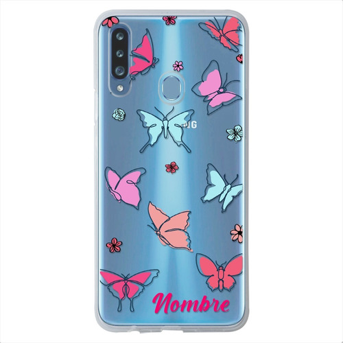 Funda Para Galaxy Mariposas Personalizada Nombre