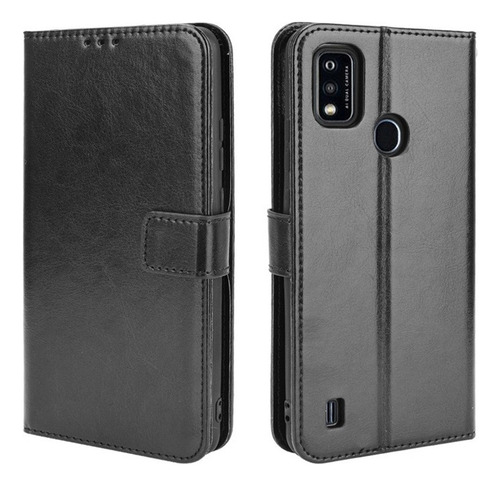 Funda Anticaída For Zte Blade A51 De Cuero Flip Cartera