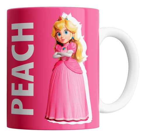 Taza De Cerámica - Princesa Peach - Mario Bros