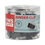Binder Clip 19mm Pote Com 40 Unidades Prendedor De Papel