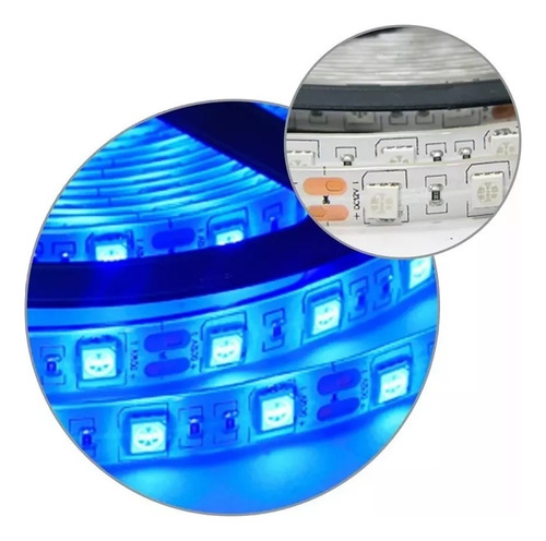 Tira De Led Azul 5050 Smd Exterior Interior 5 Metros