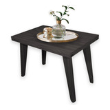 Mesa Ratona 80 Arrime Auxiliar Moderna Pata Inclinada Madera Color Negro