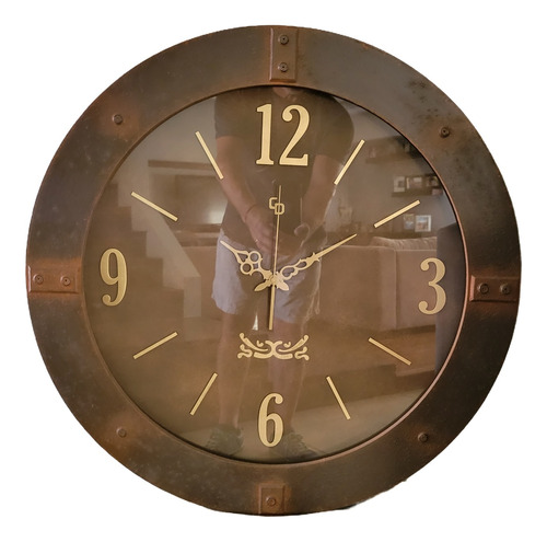 Reloj De Pared Grande Vintage Óxido De67cm De Diametro