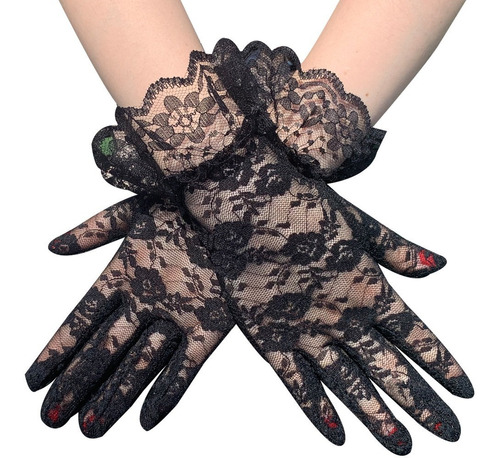 Guantes De Encage Novia Cosplay Disfraz(3 Colores)