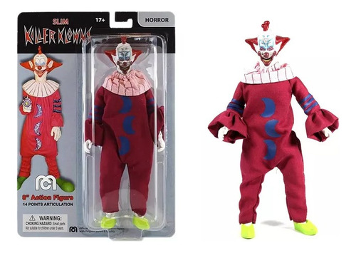 Muñeco Slim Killer Klowns Mego Horror Articulado 20cm M4e