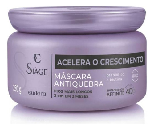 Máscara Capilar Acelera O Crescimento Antiquebra Eudora 250g