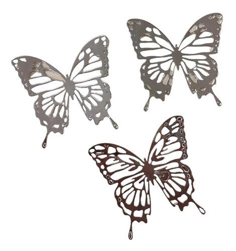 100 Mariposas Troqueladas Doradas Para Decoración