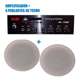 Sistema Sonido Ambiental Con 4 Parlantes De Techo