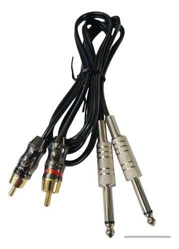 Cable De Audio Rca A Plug 6.3 Mm 3 Mt