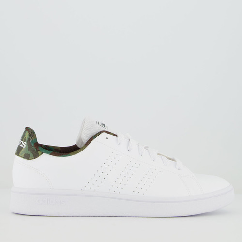 Tênis adidas Advantage Base Camouflaged Branco E Verde