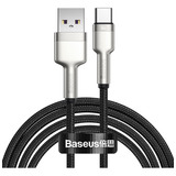 Cable Carga Rápida Metal Baseus Usb A Tipo C 2m 66w Negro