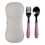 Set Cubiertos Infantil 1 Rosa Topsoc