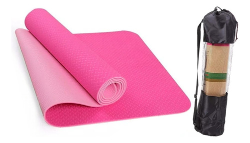 Mat Yoga Tpe Duo 6 Mm Antideslizante Importado Incluye Bolso