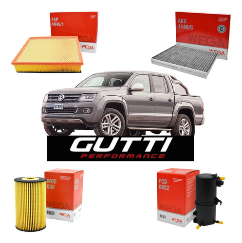 Kit Filtros Wega Amarok 2016 En Adelante - Gutti