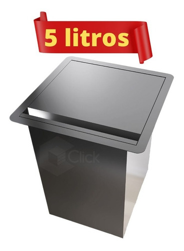 Lixo Inox 5 L De Embutir Promo