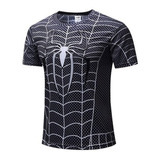 Playera Spiderman Negro Marvel Endgame Avengers Gym Unisex