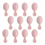 Pack X12 Cepillos De Pelo Mini De Viaje Con Almohadilla Rosa