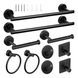 Sets De Accesorios Para Baño 10 Piezas - Negro Mate