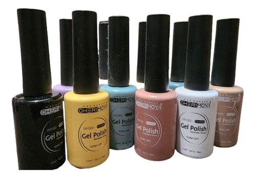 Kit 10 Esmaltes Permanentes Gel Polish Cherimoya 8 Ml 