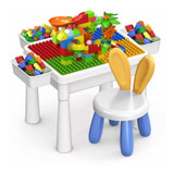 Mesa Para Niños De Lego Multifuncional Con Silla