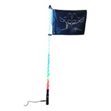 Antena Led Rgb 120 Cm Bandera Pirata Atv Utv Cuatrimotos Rzr