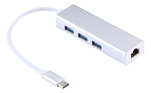 Hub De 3 Puertos Usb3.0 Más Adaptador Usb-c/gigabit Ethernet