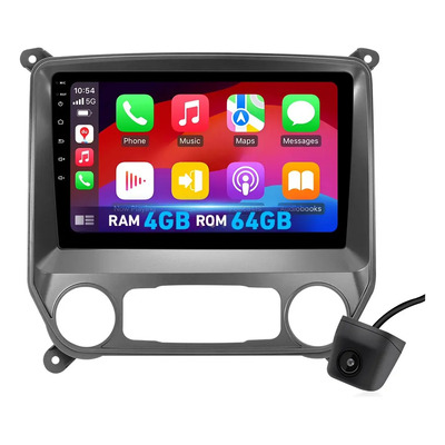 Estéreo 4+64g Para Chevrolet Gmc Silverado Sierra 2014-2018