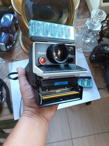 Polaroid Antiga Land Camera Pronto! Bolsa Couro Made U.s.a 