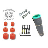 Kit Reparo Para Truck De Skate Amortecedor+central+base+lixa