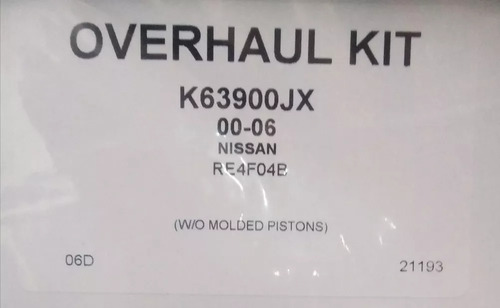 Master Kit Caja Automtica Nissan Murano Re4f04b Xtrail Foto 5