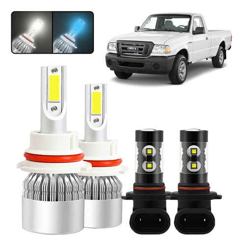 Kit De Focos Led 9007 9145 Para Ford Ranger 2001-2011