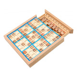 Tablero De Juego De Sudoku De Madera Con Manual En Azul