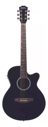 Guitarra Electroacústica Washburn Wa45ce Bk Black